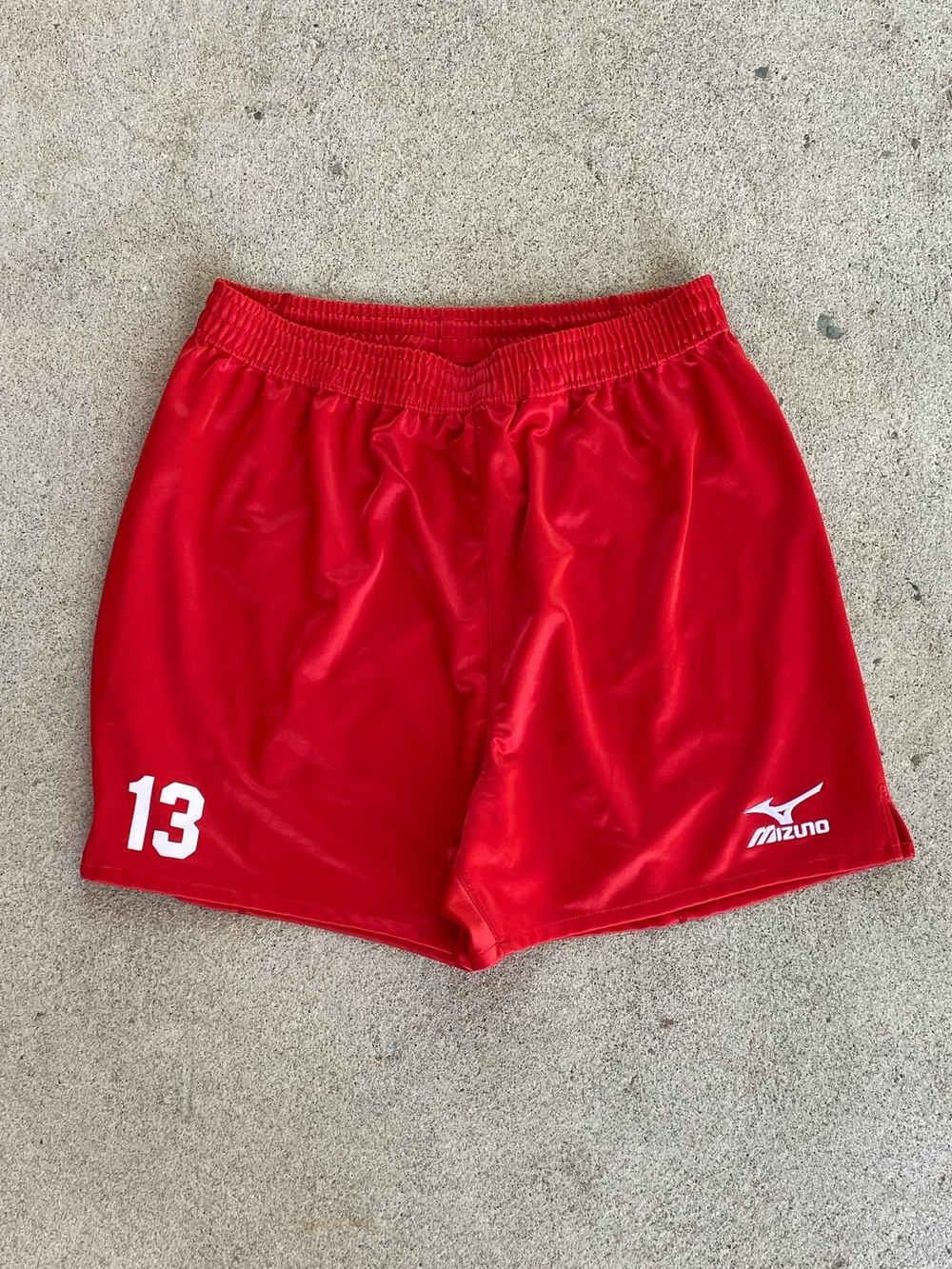 Red Mizuno Volleyball Athletic Shorts